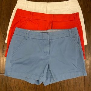 Set of 3 J Crew chino 3” shorts